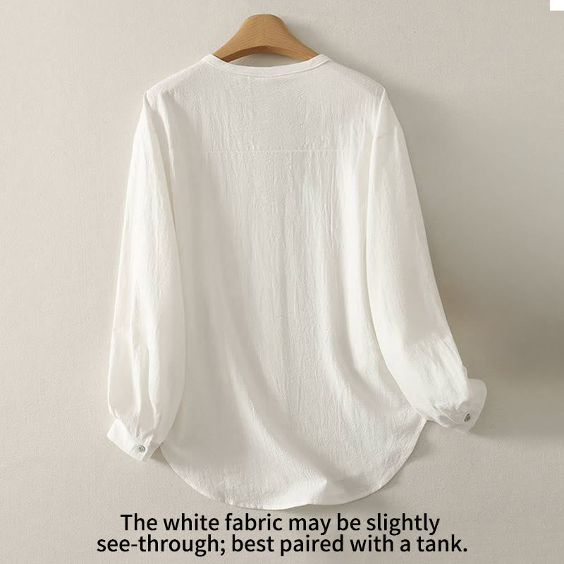 Nimara Ritual Fall Crew Collar Long Sleeve Women's Polyester Shirt With Pockets