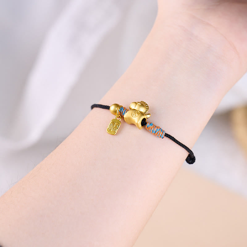 Nimara Ritual Year Of The Horse Fu Character Handwoven String Luck Connection Bracelet