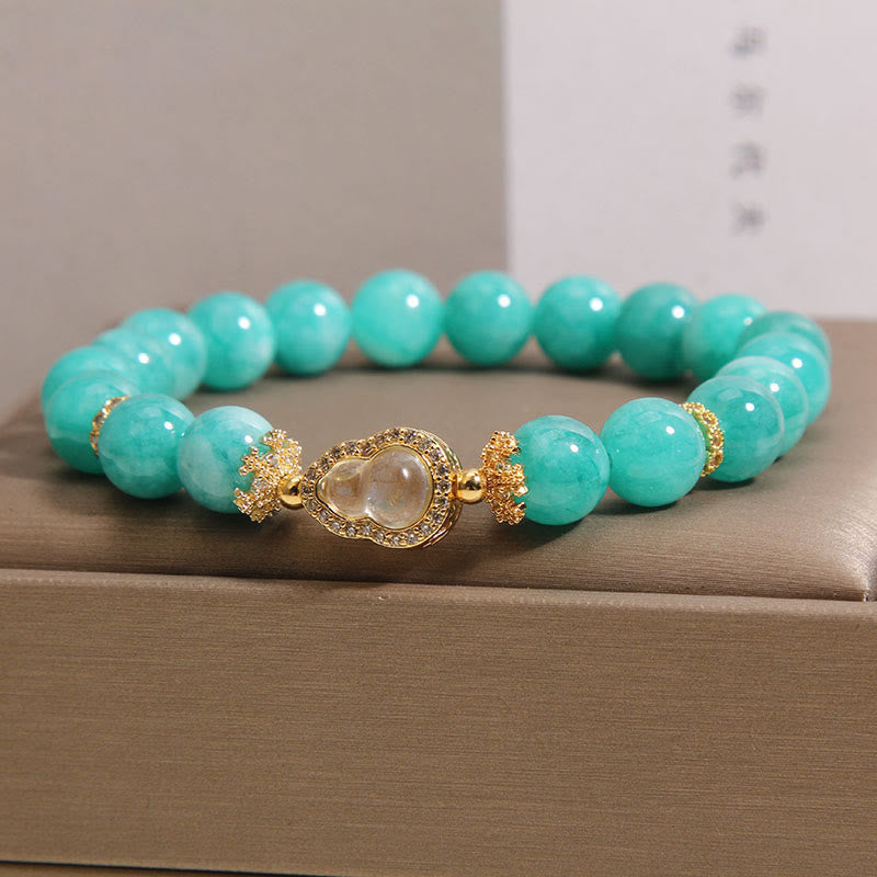 Nimara Ritual Gourd Design Amazonite Stone Healing Confidence Beads Bracelet