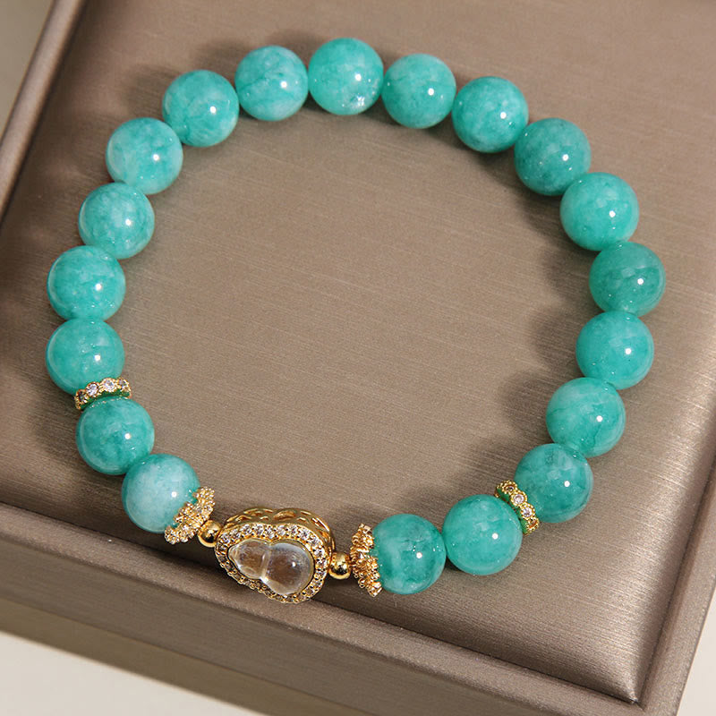 Nimara Ritual Gourd Design Amazonite Stone Healing Confidence Beads Bracelet