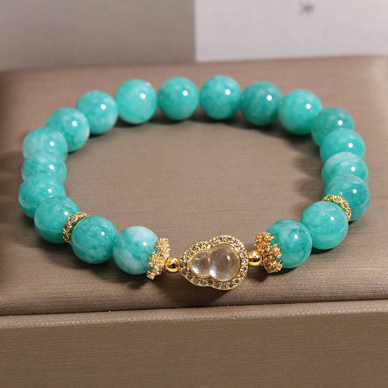 Nimara Ritual Gourd Design Amazonite Stone Healing Confidence Beads Bracelet
