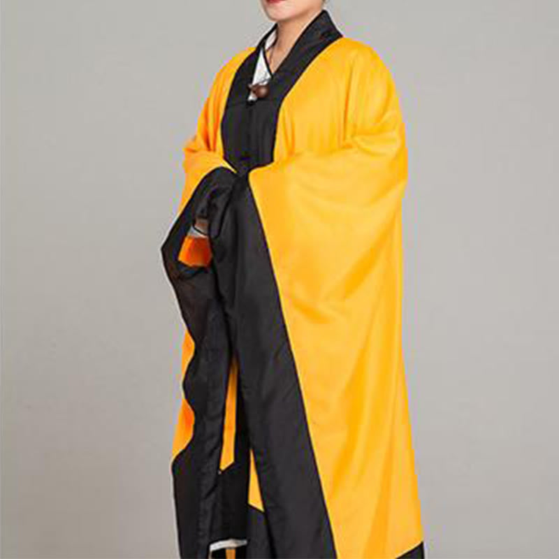 Nimara Ritual Wudang Solid Color Long Wide Sleeve Unisex Taoist Robe Kimono For Qigong Tai Chi Ceremony