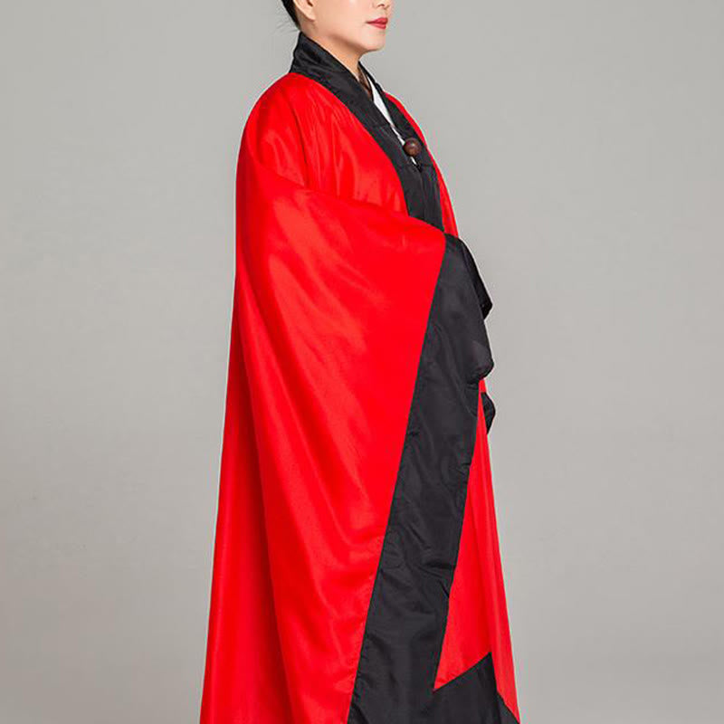 Nimara Ritual Wudang Solid Color Long Wide Sleeve Unisex Taoist Robe Kimono For Qigong Tai Chi Ceremony