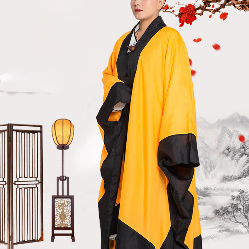 Nimara Ritual Wudang Solid Color Long Wide Sleeve Unisex Taoist Robe Kimono For Qigong Tai Chi Ceremony