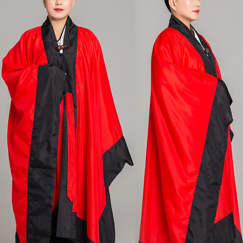 Nimara Ritual Wudang Solid Color Long Wide Sleeve Unisex Taoist Robe Kimono For Qigong Tai Chi Ceremony