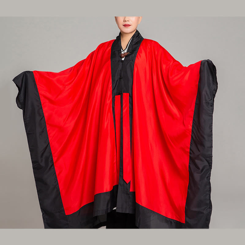 Nimara Ritual Wudang Solid Color Long Wide Sleeve Unisex Taoist Robe Kimono For Qigong Tai Chi Ceremony