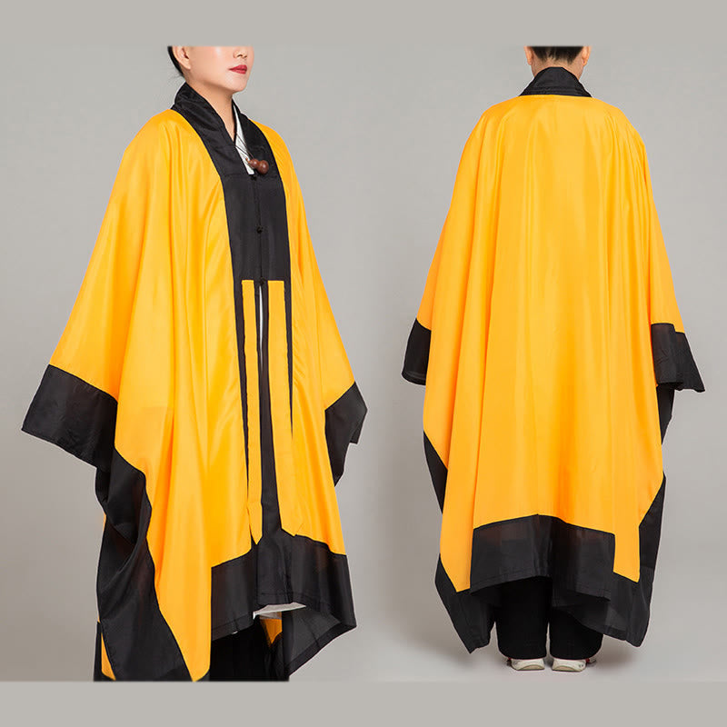 Nimara Ritual Wudang Solid Color Long Wide Sleeve Unisex Taoist Robe Kimono For Qigong Tai Chi Ceremony