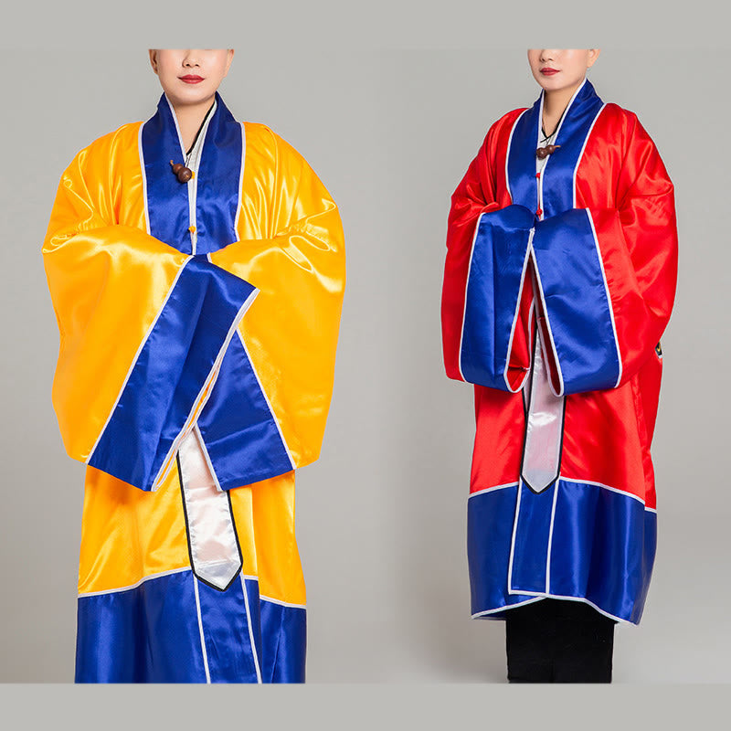 Nimara Ritual Wudang Crane Embroidery Long Wide Sleeve Unisex Taoist Robe Gown Kimono For Qigong Tai Chi Ceremony