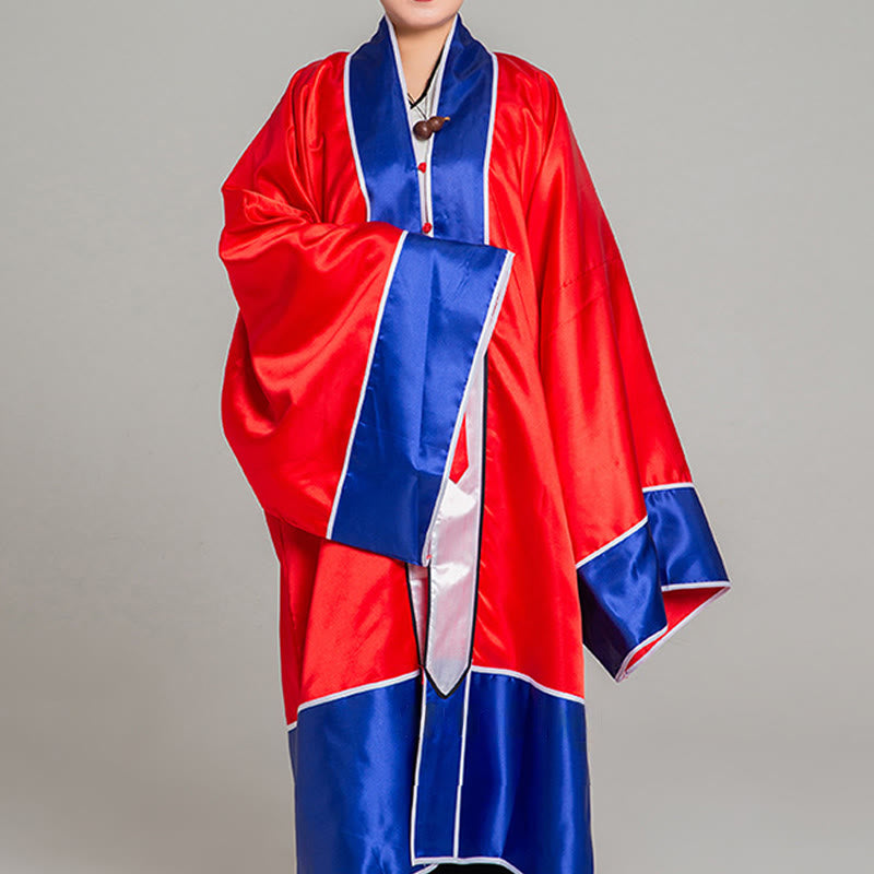 Nimara Ritual Wudang Crane Embroidery Long Wide Sleeve Unisex Taoist Robe Gown Kimono For Qigong Tai Chi Ceremony
