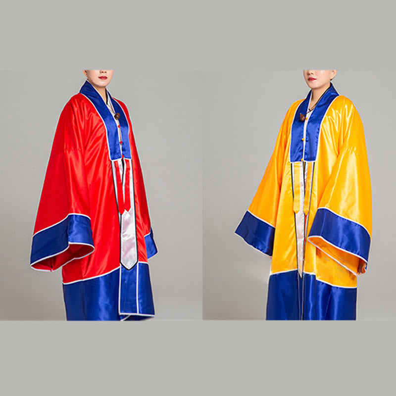 Nimara Ritual Wudang Crane Embroidery Long Wide Sleeve Unisex Taoist Robe Gown Kimono For Qigong Tai Chi Ceremony