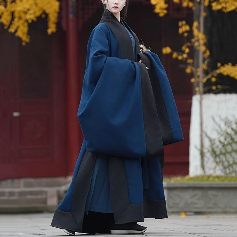 Nimara Ritual Fall Winter Wudang Traditional Tai Chi Martial Arts Ceremony Linen Long Sleeve Unisex Taoist Long Robe