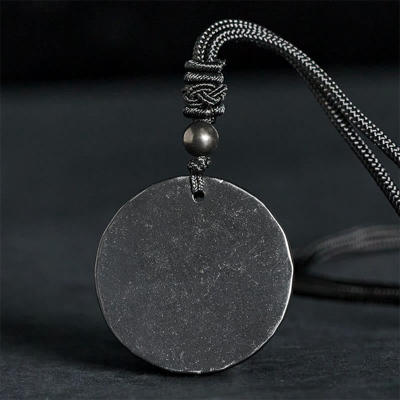 Nimara Ritual Circle Simple Design Authentic Shungite Stone Protection Necklace Pendant