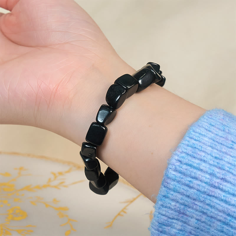 Nimara Ritual 8mm Natural Authentic Shungite Stone Protection Beaded Bracelet
