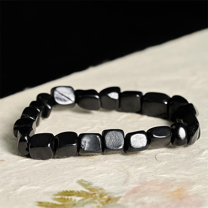 Nimara Ritual 8mm Natural Authentic Shungite Stone Protection Beaded Bracelet