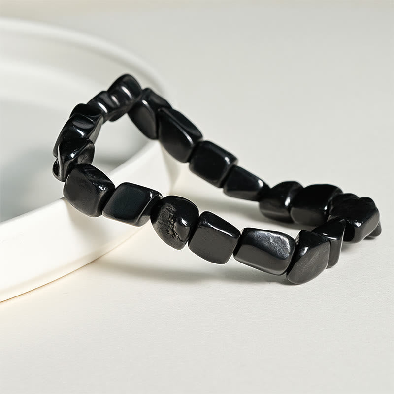 Nimara Ritual 8mm Natural Authentic Shungite Stone Protection Beaded Bracelet