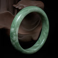 Luck and Prosperity Natural Jade Simple Design Cuff Bangle Bracelet