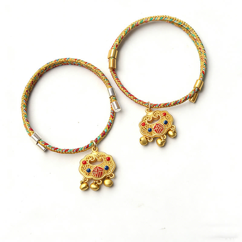 Nimara Ritual Handmade String Alloy Luck Blessings Adjustable Cats Small Dogs Pet Collar