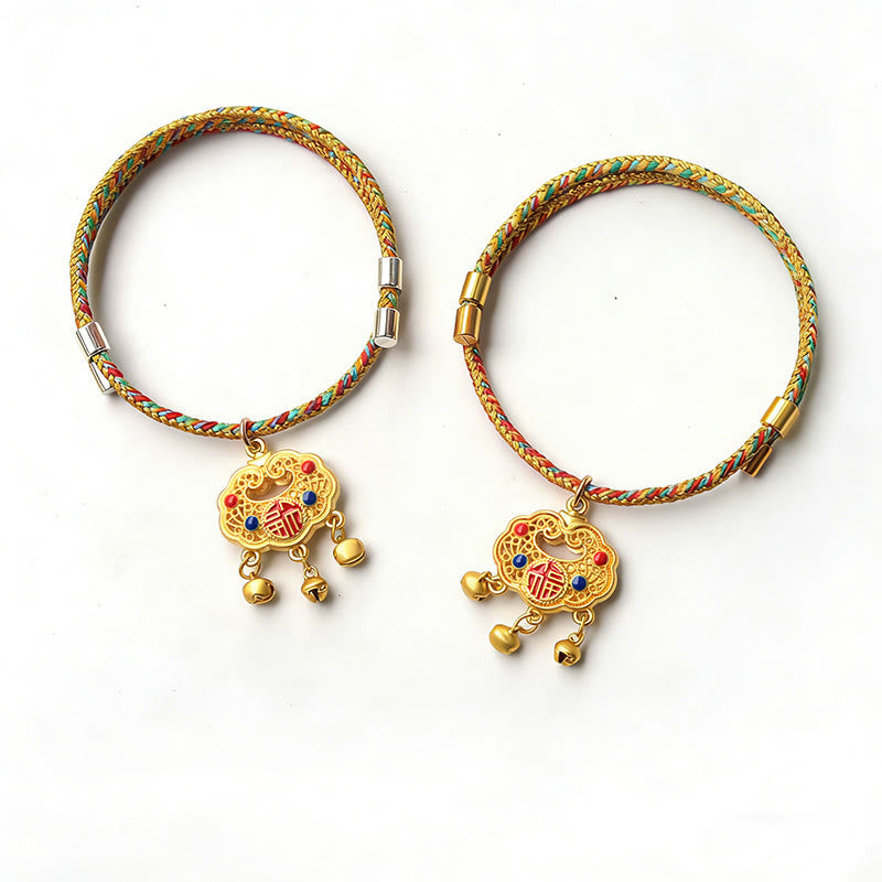 Nimara Ritual Handmade String Alloy Luck Blessings Adjustable Cats Small Dogs Pet Collar