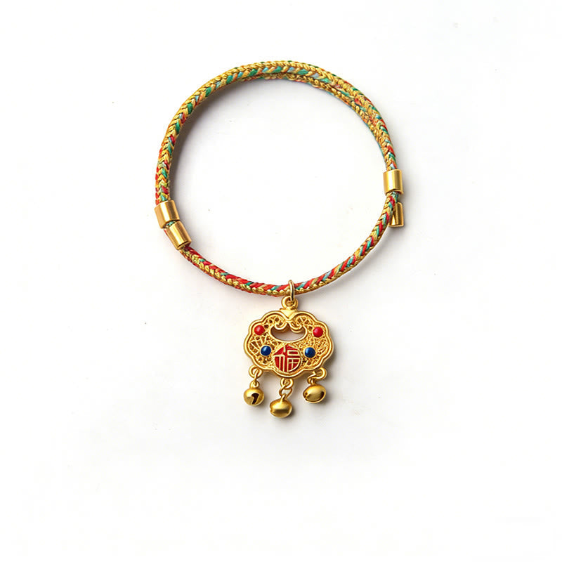 Nimara Ritual Handmade String Alloy Luck Blessings Adjustable Cats Small Dogs Pet Collar