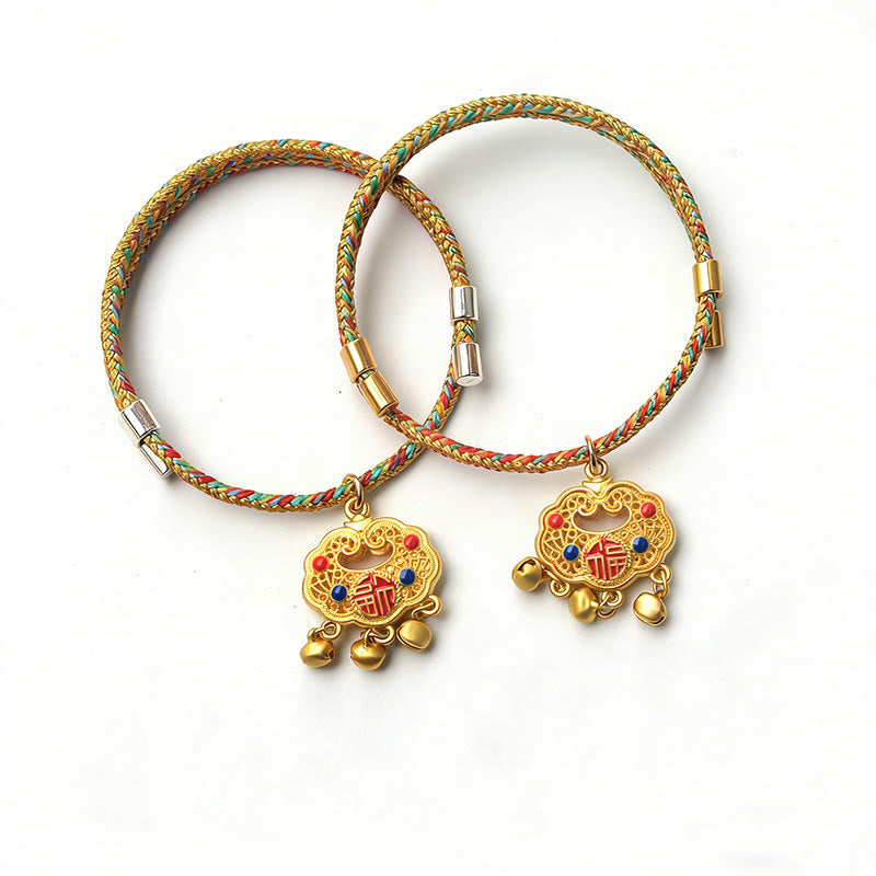 Nimara Ritual Handmade String Alloy Luck Blessings Adjustable Cats Small Dogs Pet Collar