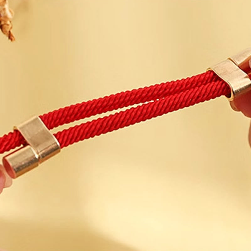 Nimara Ritual Metal Pendant Red String Peace Joy Blessing Protection Adjustable Cats Small Dogs Pet Collar