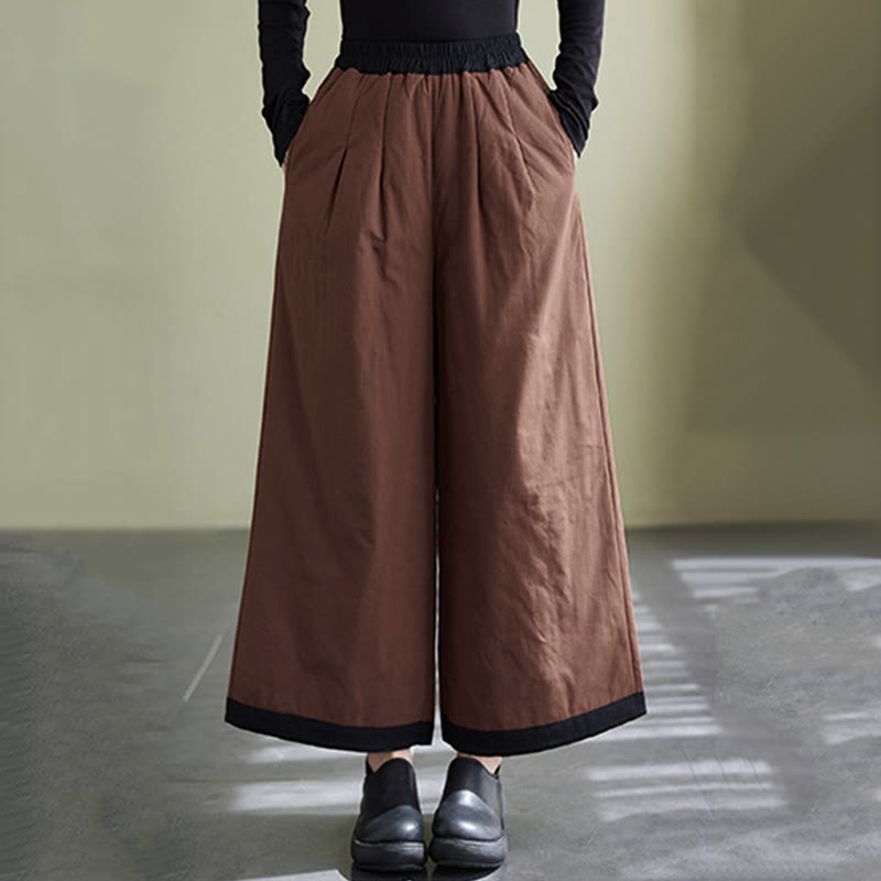 Nimara Ritual Casual Plain Women's Wide Leg Pants With Pockets