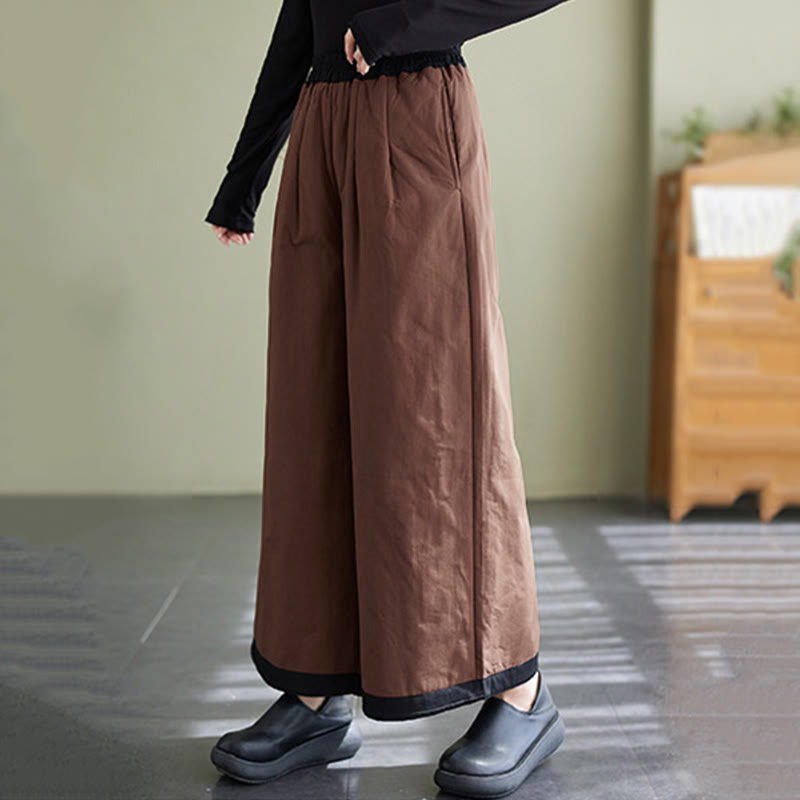 Nimara Ritual Casual Plain Women's Wide Leg Pants With Pockets