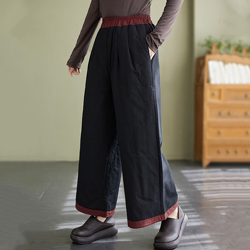 Nimara Ritual Casual Plain Women's Wide Leg Pants With Pockets