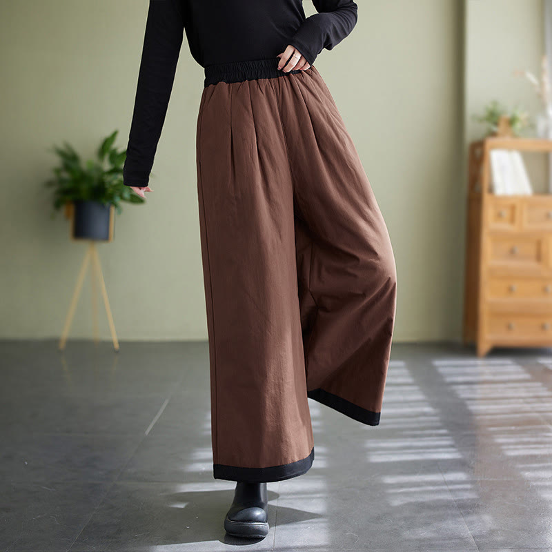 Nimara Ritual Casual Plain Women's Wide Leg Pants With Pockets