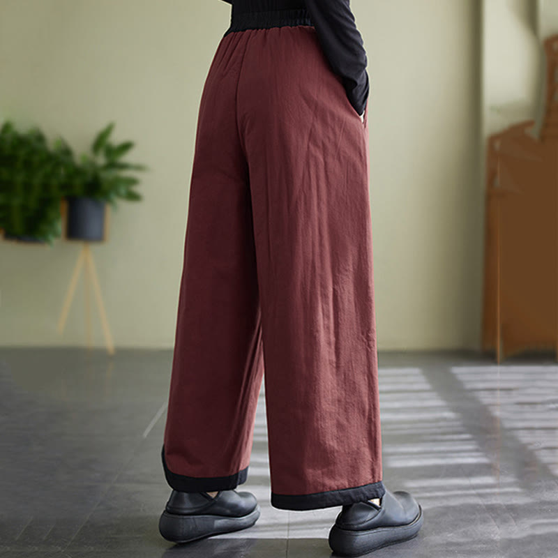 Nimara Ritual Casual Plain Women's Wide Leg Pants With Pockets