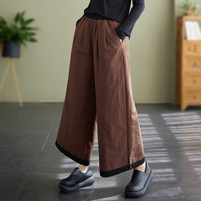 Nimara Ritual Casual Plain Women's Wide Leg Pants With Pockets