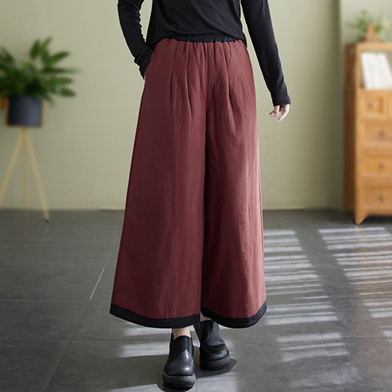 Nimara Ritual Casual Plain Women's Wide Leg Pants With Pockets