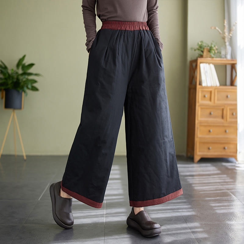 Nimara Ritual Casual Plain Women's Wide Leg Pants With Pockets