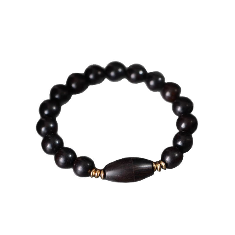 Nimara Ritual Ebony Beads With Sutra Scroll Blessing Protection Bracelet
