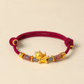 Nimara Ritual Year of the Horse 999 Sterling Silver Plated Gold Braided String Rope Protection Bracelet