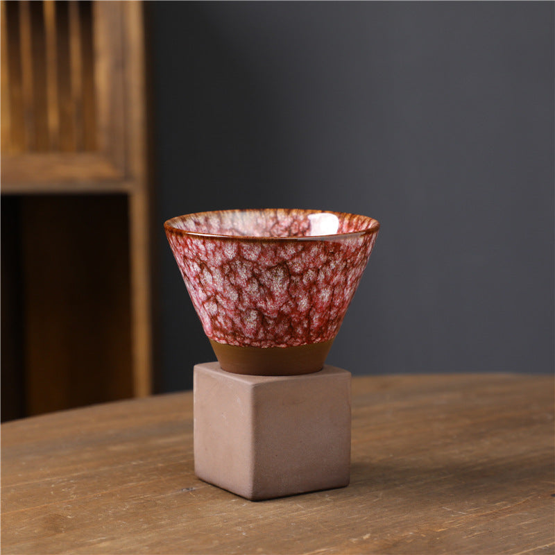 Nimara Ritual Retro Kiln Change Ceramic Coffee Mug Tea Latte Espresso Coffee Cup With Base 200ml