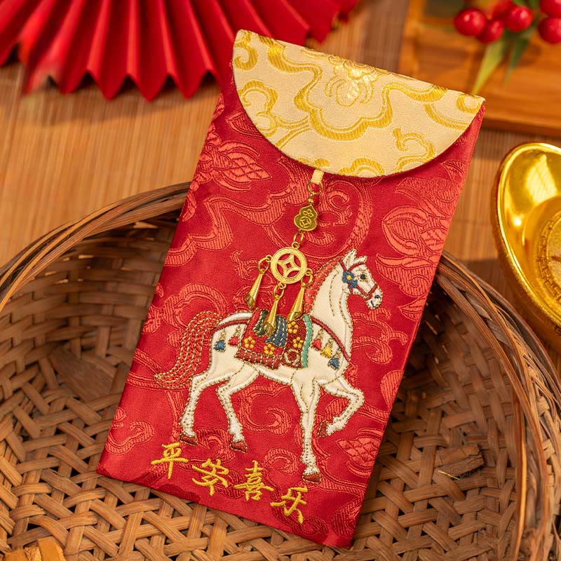 Nimara Ritual Chinese Red Envelope Embroidery Peace Joy Year Of The Horse 2026 New Year