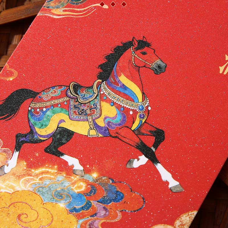 Nimara Ritual Year Of The Horse 2026 New Year Blessings 6pcs Chinese Red Envelope