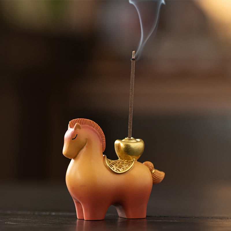 Nimara Ritual Year Of The Horse 2026 New Year Ingot Attracting Wealth Home Decoration Incense Burner