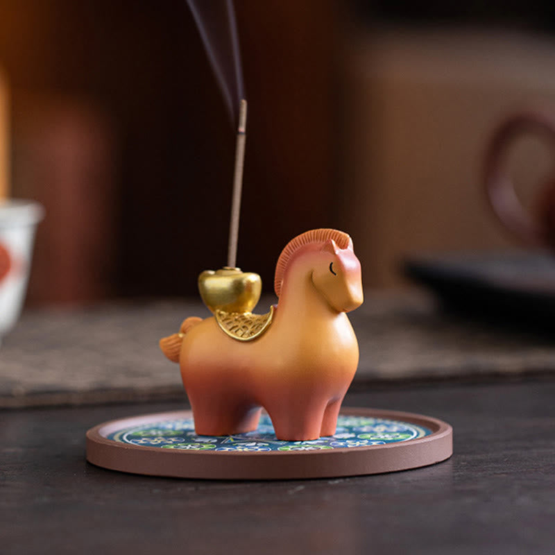 Nimara Ritual Year Of The Horse 2026 New Year Ingot Attracting Wealth Home Decoration Incense Burner