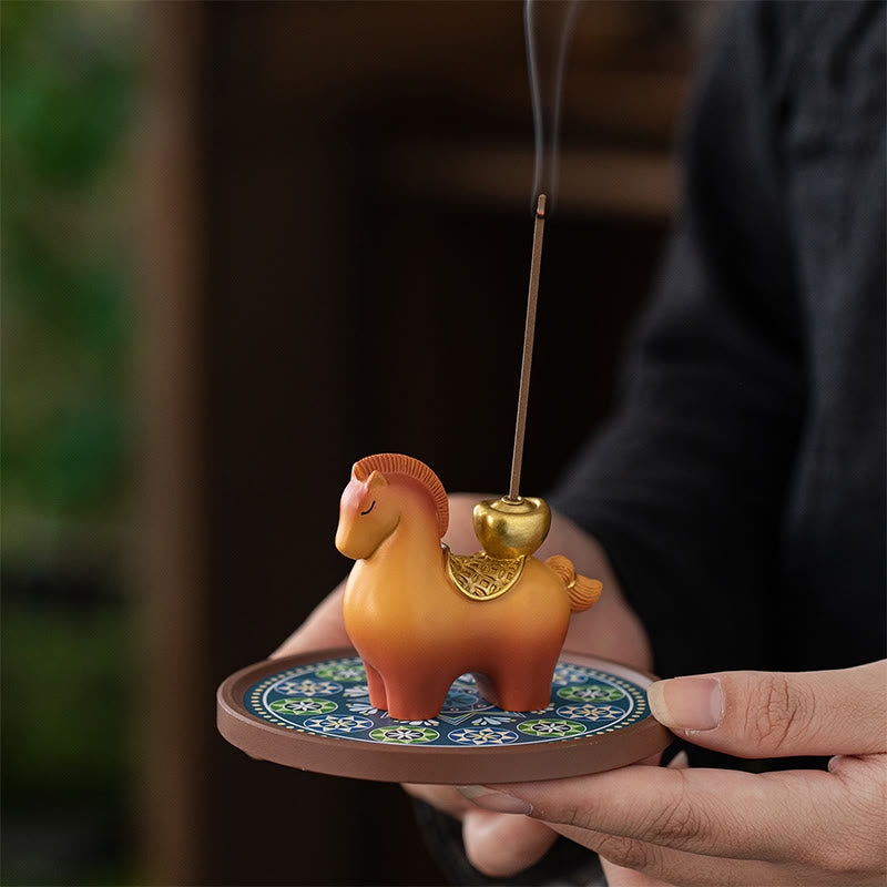 Nimara Ritual Year Of The Horse 2026 New Year Ingot Attracting Wealth Home Decoration Incense Burner