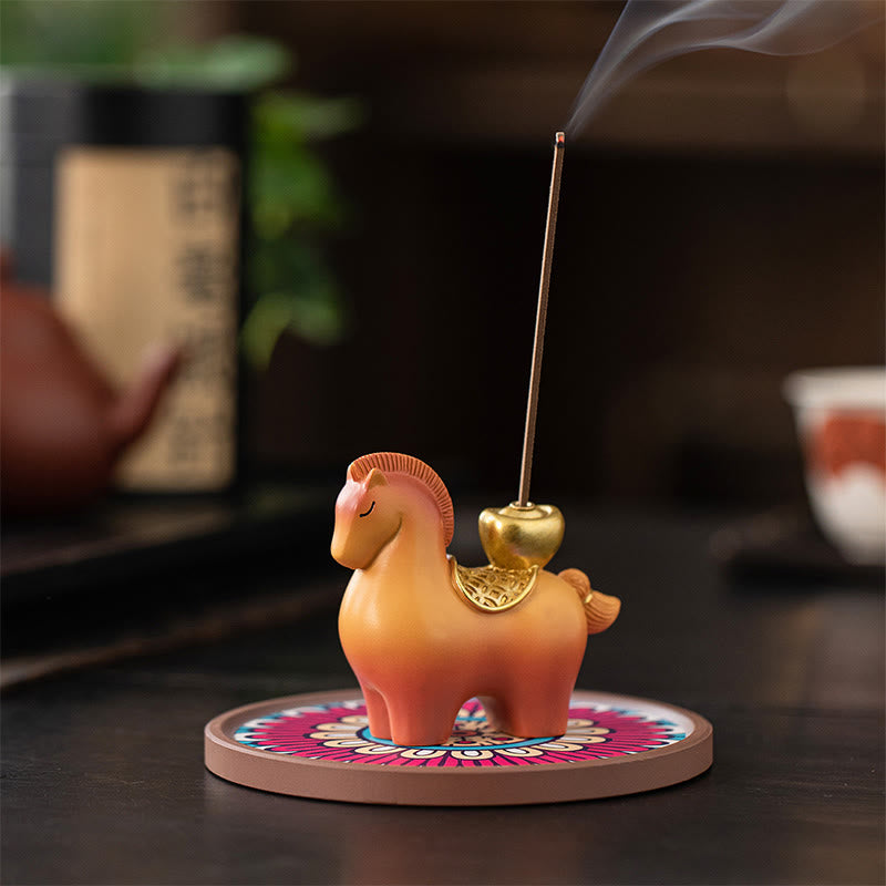 Nimara Ritual Year Of The Horse 2026 New Year Ingot Attracting Wealth Home Decoration Incense Burner