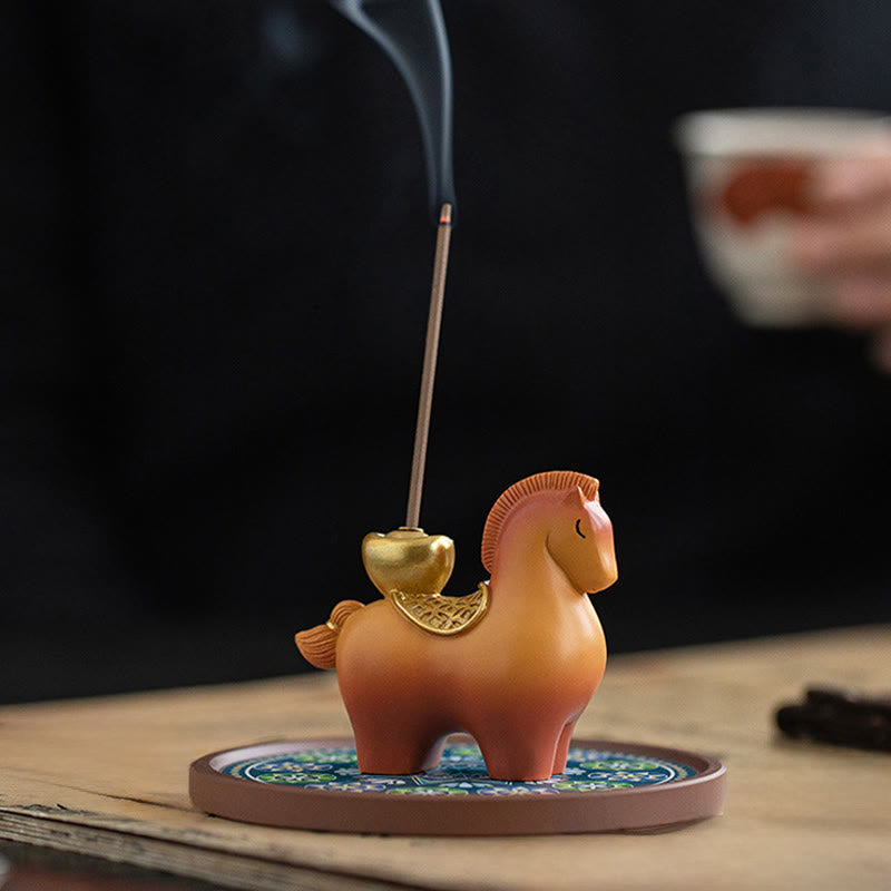 Nimara Ritual Year Of The Horse 2026 New Year Ingot Attracting Wealth Home Decoration Incense Burner