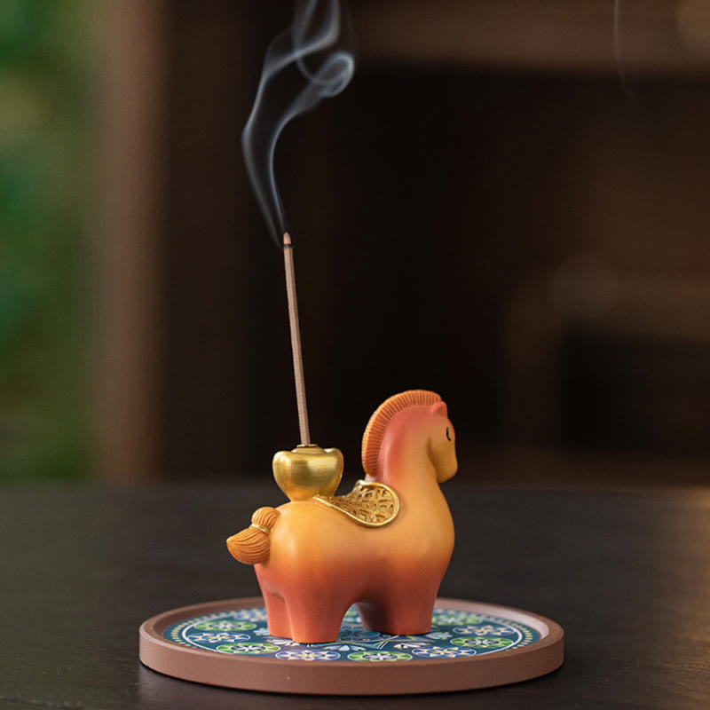 Nimara Ritual Year Of The Horse 2026 New Year Ingot Attracting Wealth Home Decoration Incense Burner
