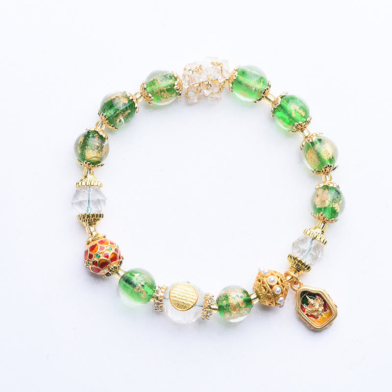 Nimara Ritual Liuli Glass 925 Sterling Silver Copper Keep Away Evil Spirits Bracelet