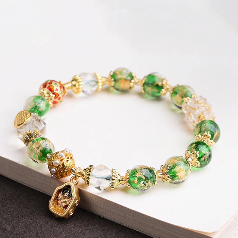Nimara Ritual Liuli Glass 925 Sterling Silver Copper Keep Away Evil Spirits Bracelet