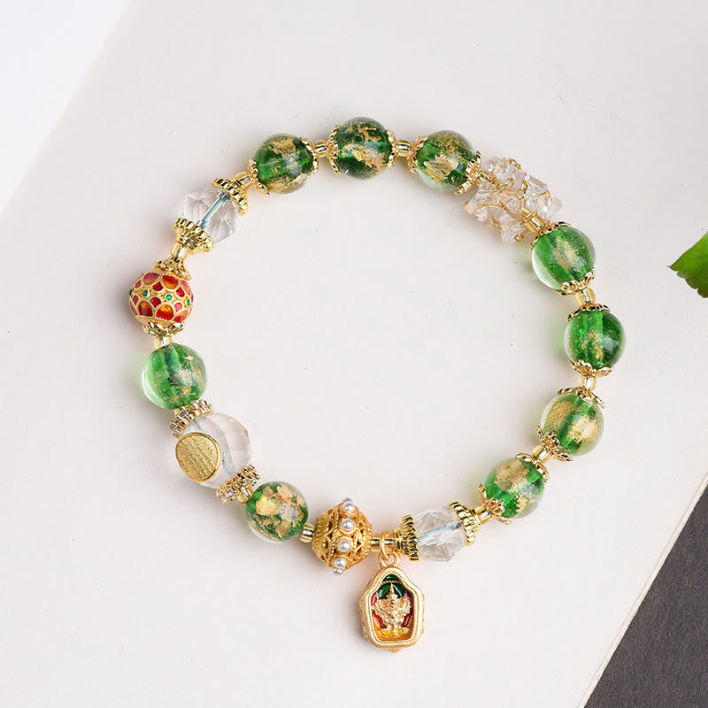 Nimara Ritual Liuli Glass 925 Sterling Silver Copper Keep Away Evil Spirits Bracelet