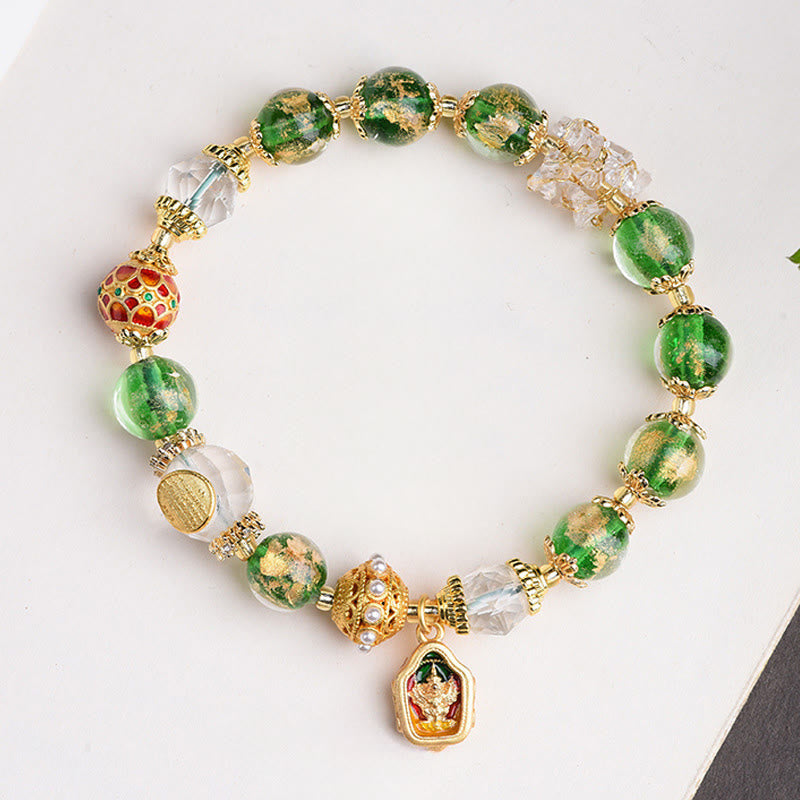 Nimara Ritual Liuli Glass 925 Sterling Silver Copper Keep Away Evil Spirits Bracelet