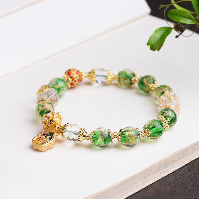 Nimara Ritual Liuli Glass 925 Sterling Silver Copper Keep Away Evil Spirits Bracelet