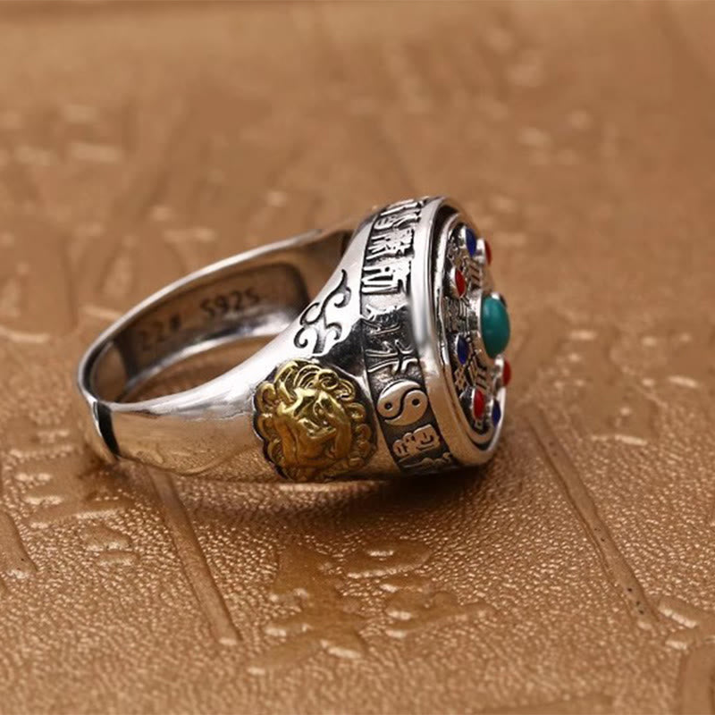 Nimara Ritual Copper Bagua Copper Coins Wealth Rotatable Adjustable Ring